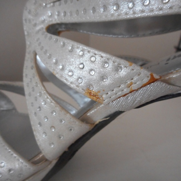 Rhinestone Sz 6 M 4" heel strappy stiletto pump - Picture 7 of 8